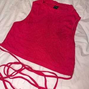 SHEIN Cropped Hot Pink Sleeveless Crop Top🤩